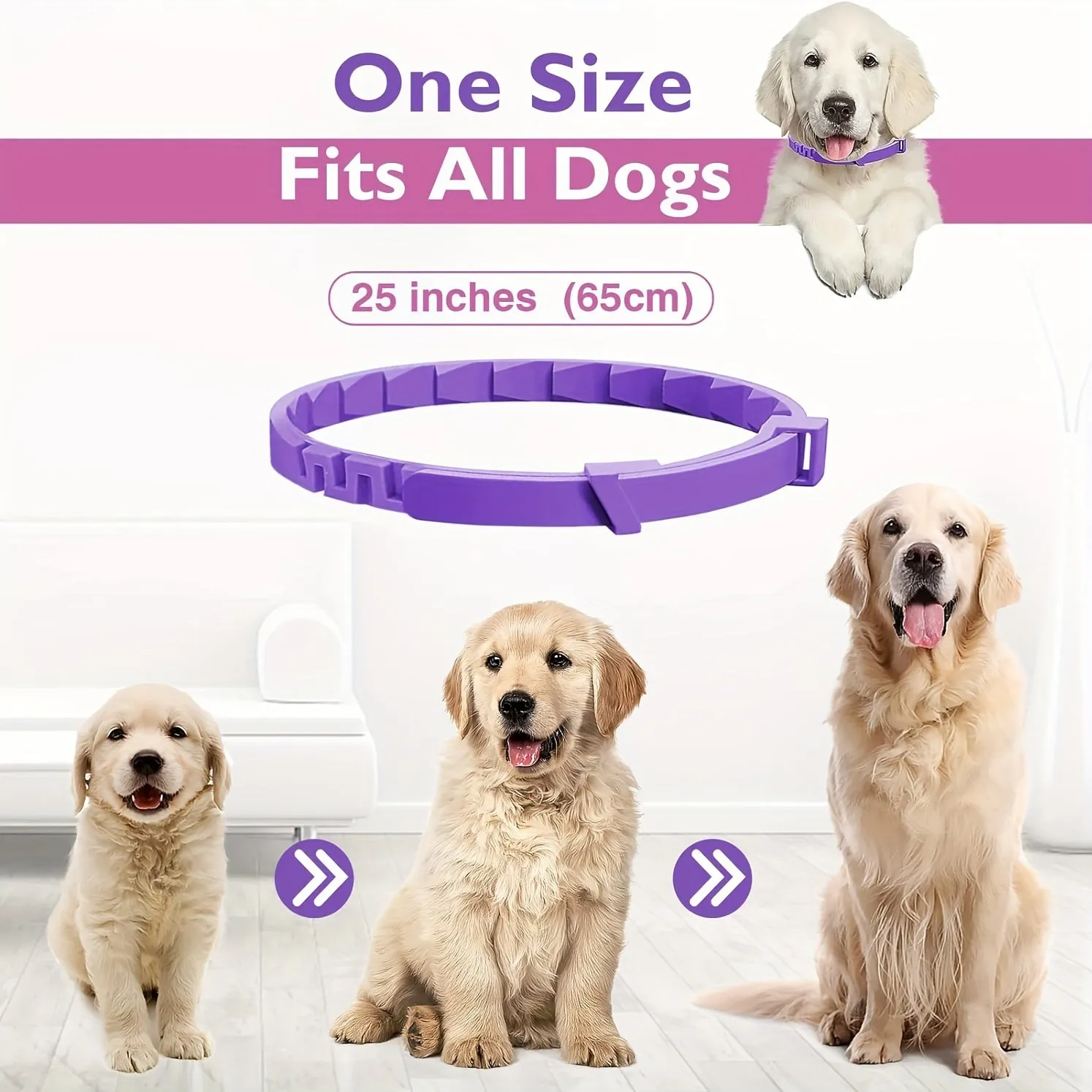 LongLasting Anxiety Relief Collar for Small Medium and Large Dogs