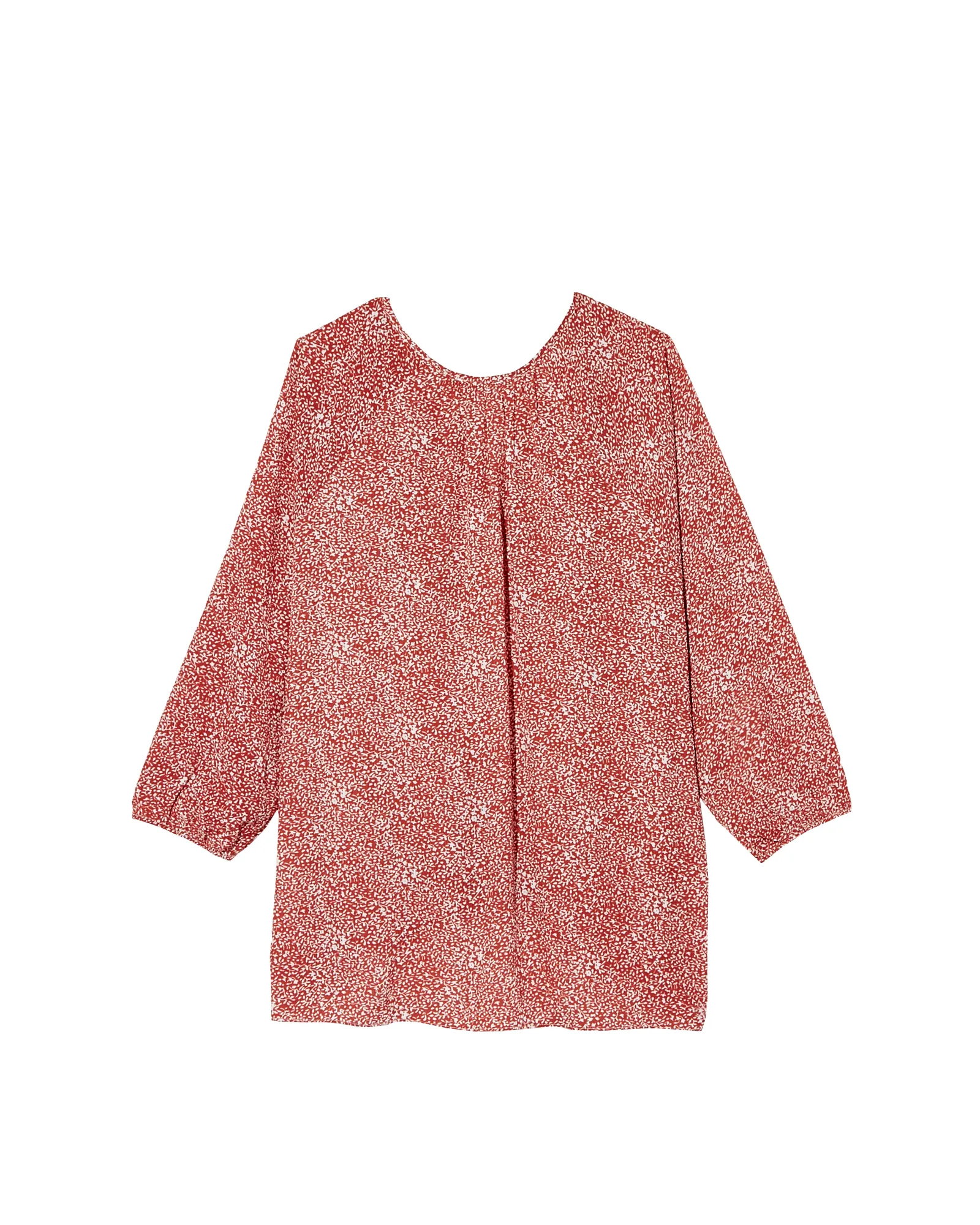 Marshall Knotted Collar Blouse | Red / White