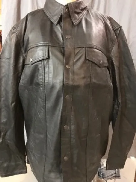 Men's Leather Lambskin Shirt 403 LS