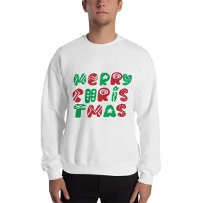 Merry Christmas Typography Men's Sweatshirt