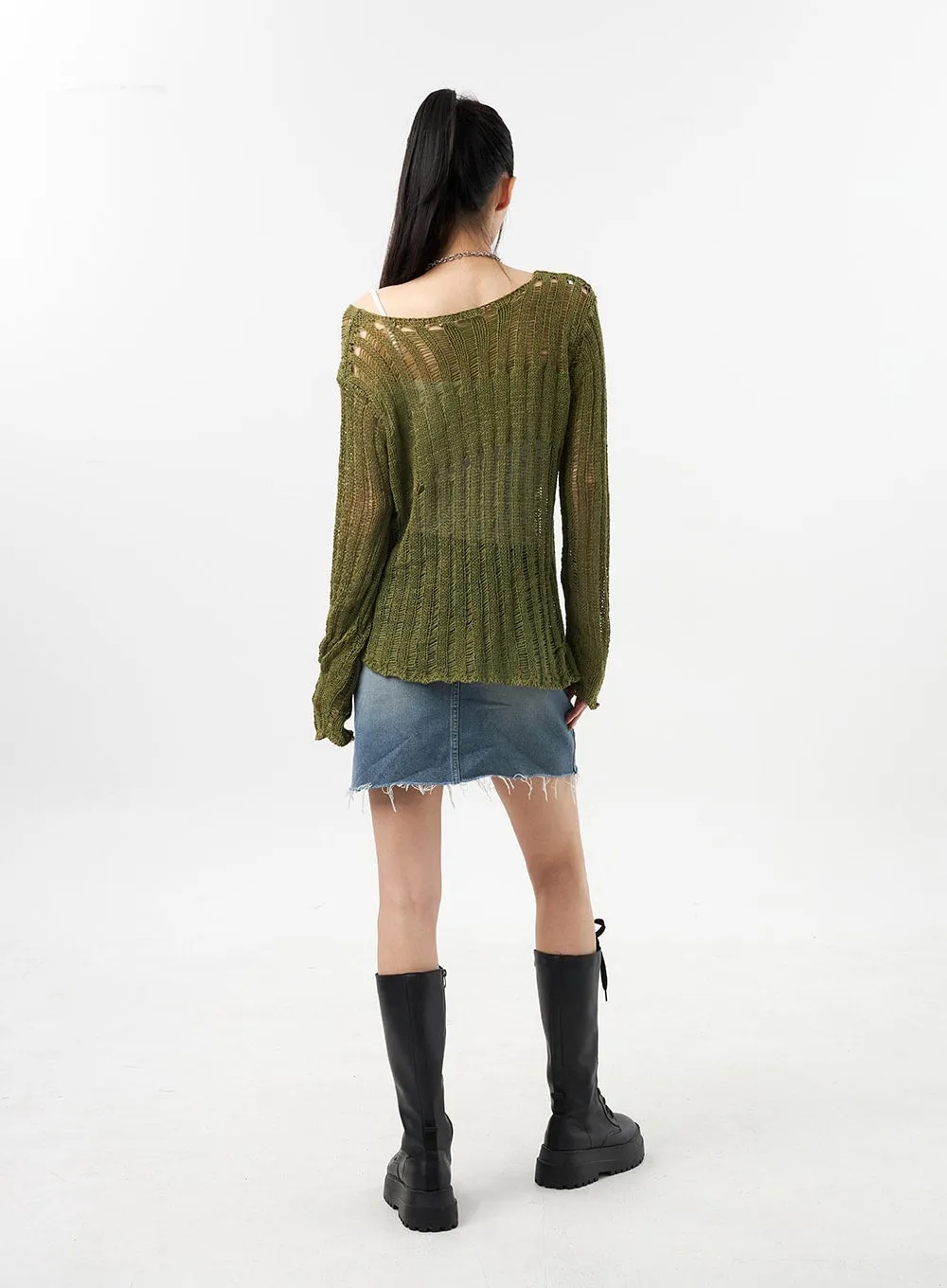 Mesh Sweater CU309