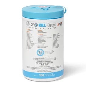 Micro-Kill Bleach Germicidal Bleach Wipes, 7" x 8", 150 count (1EA)