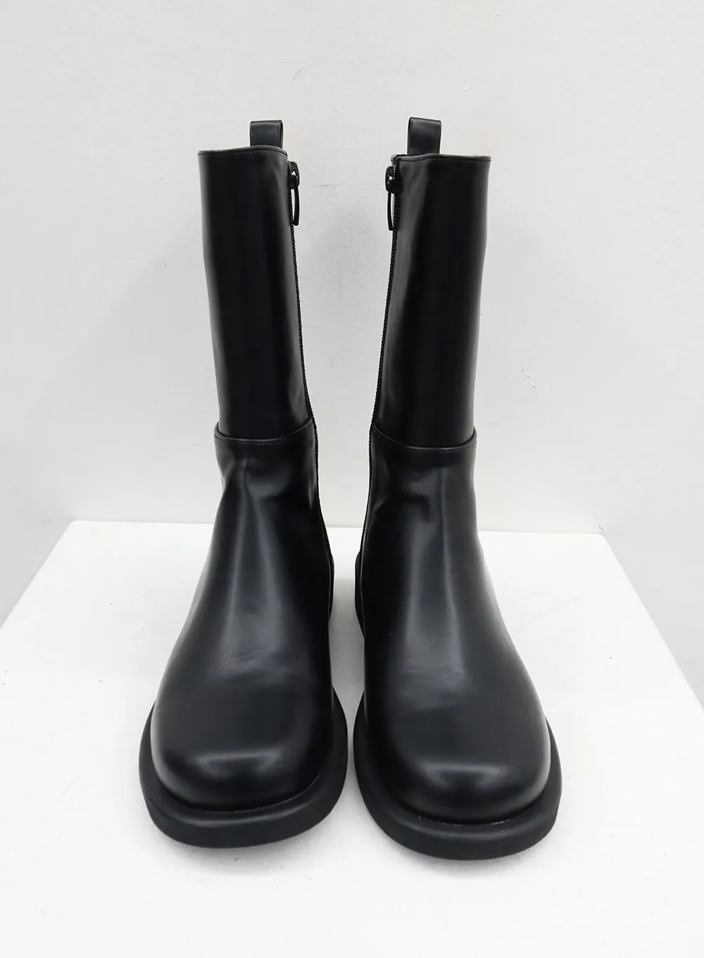 Mid-Calf Side Zip-Up Boots OJ300