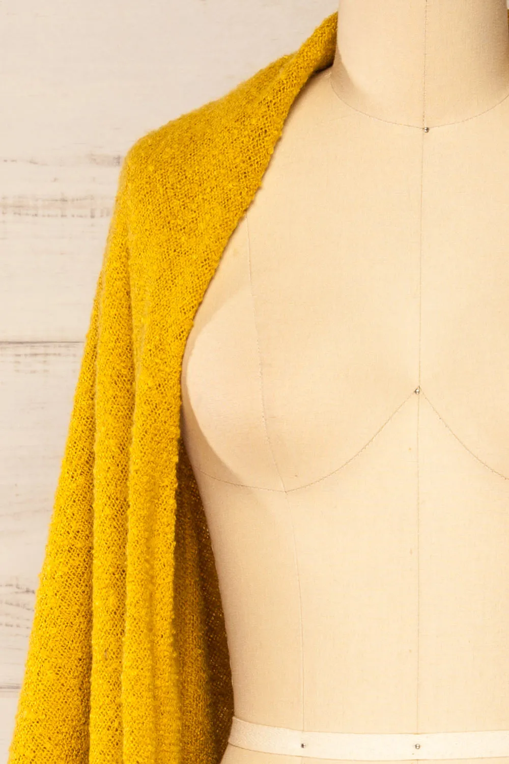 Mohaire Yellow | Soft Knit Scarf