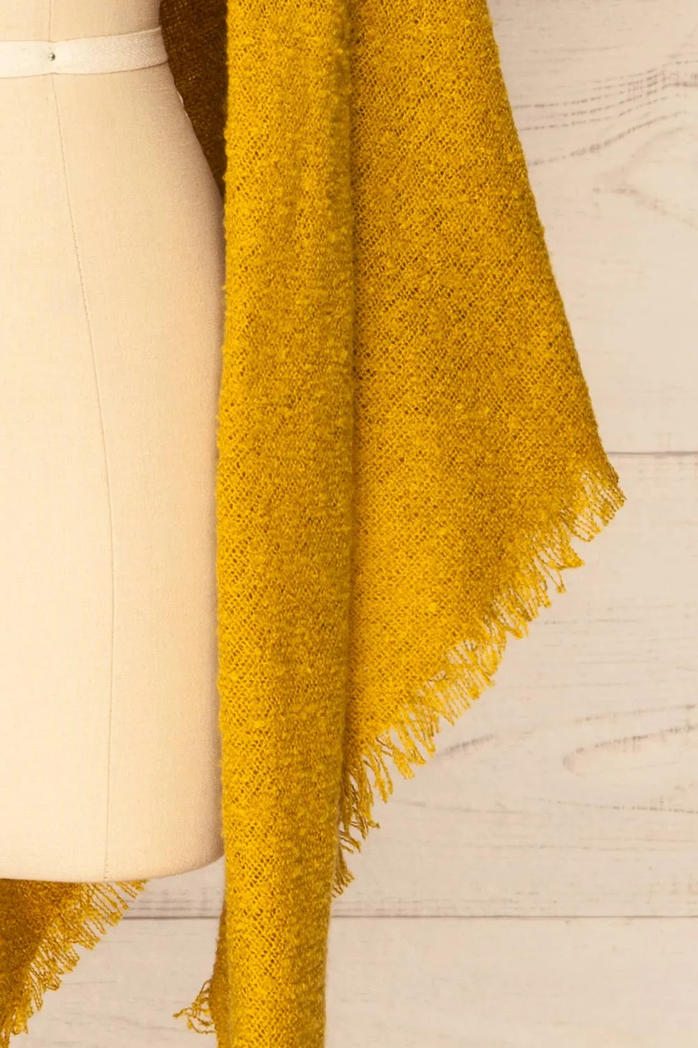 Mohaire Yellow | Soft Knit Scarf