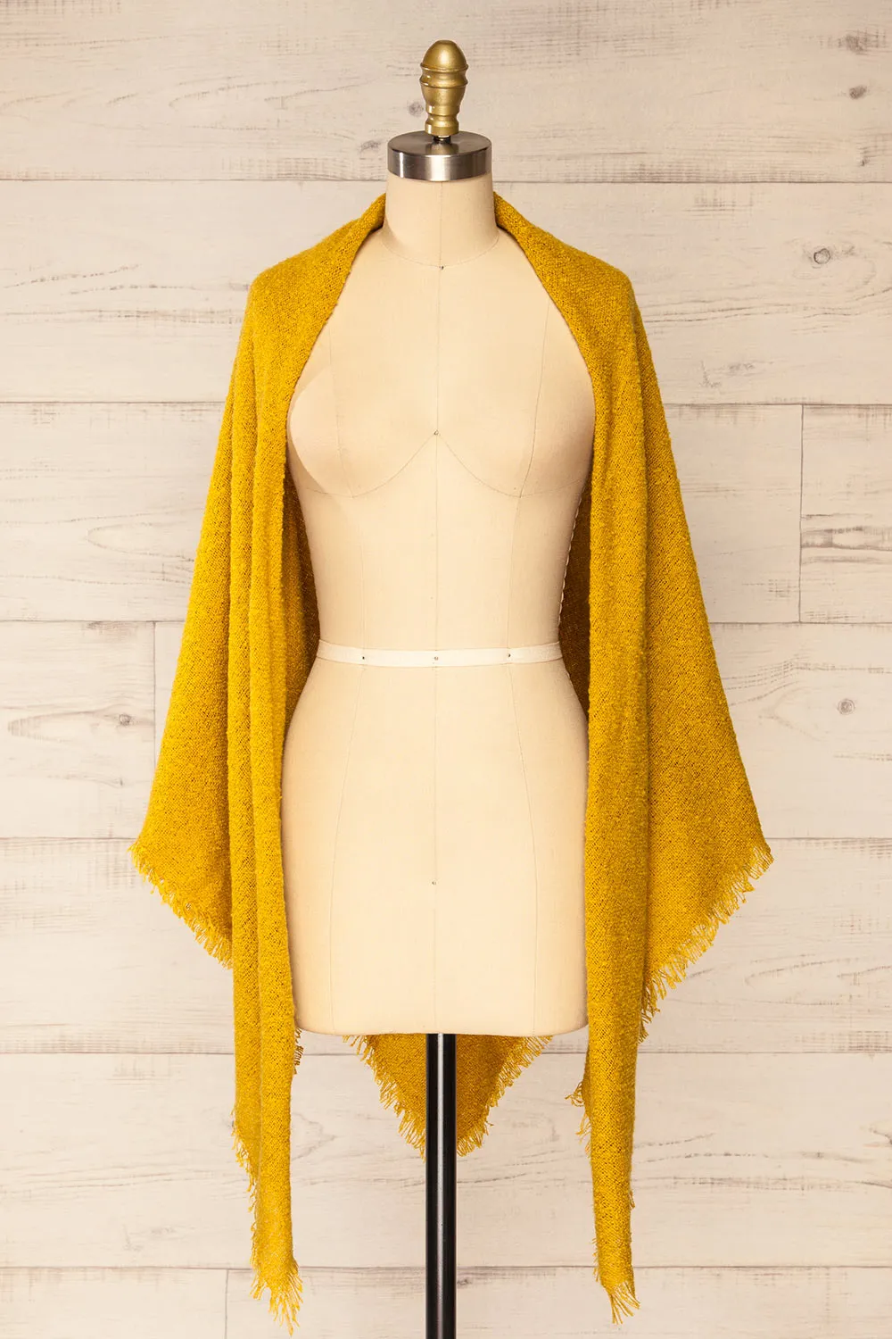 Mohaire Yellow | Soft Knit Scarf