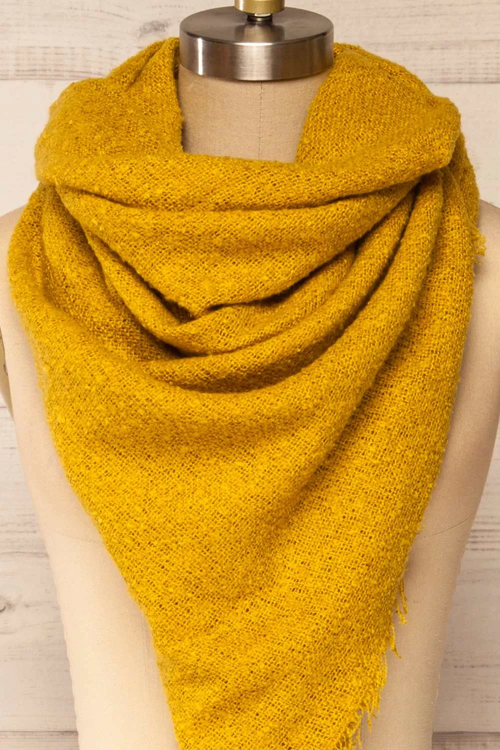 Mohaire Yellow | Soft Knit Scarf