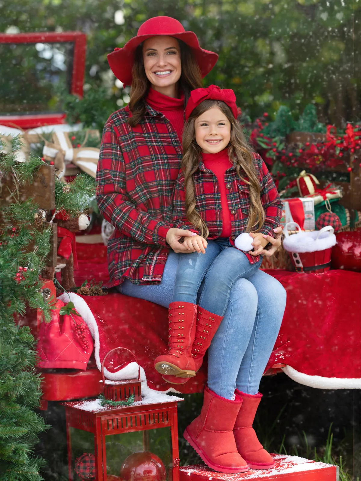 Mommy and Me Winter Plaid Flannel Shacket