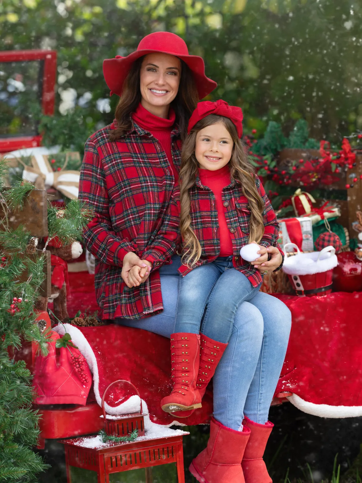 Mommy and Me Winter Plaid Flannel Shacket