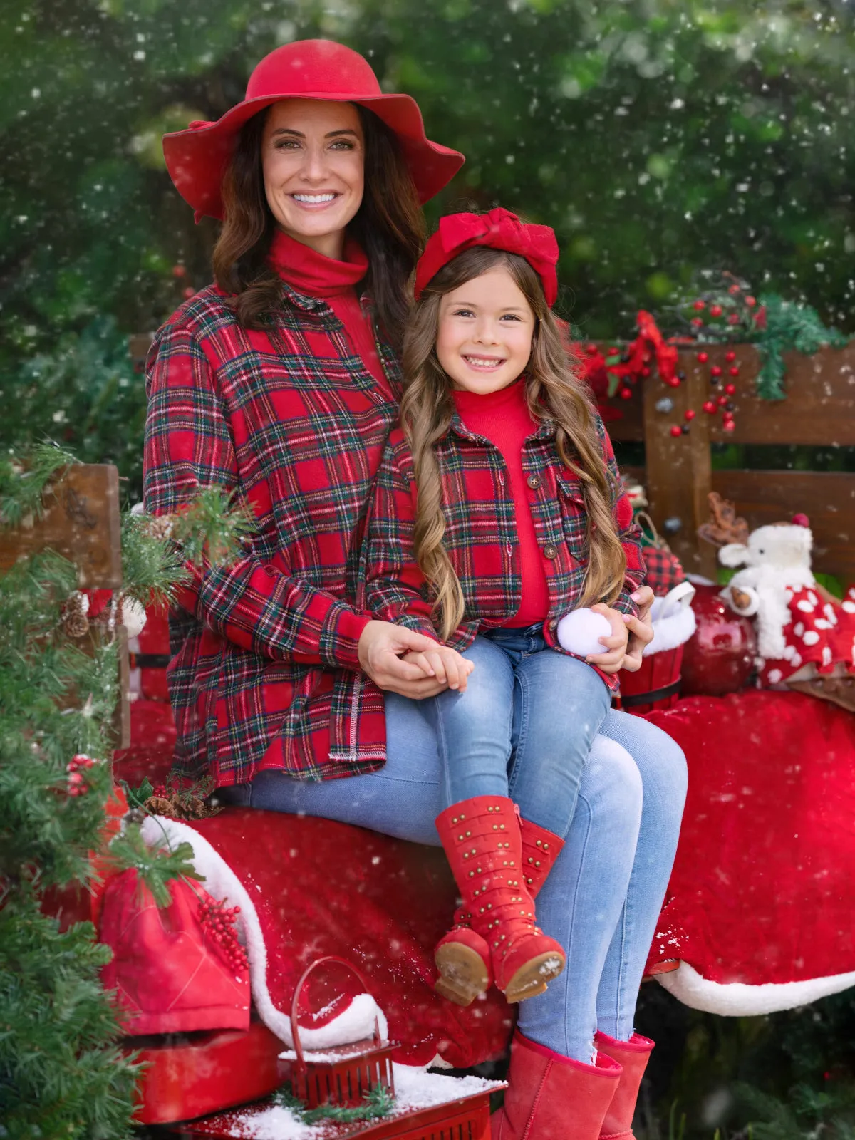 Mommy and Me Winter Plaid Flannel Shacket