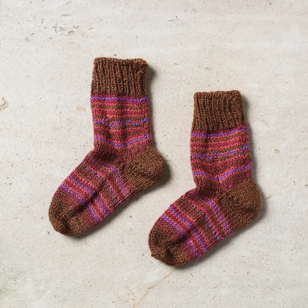 Multicolor - Kumaun Hand-knitted Woolen Socks - Kids