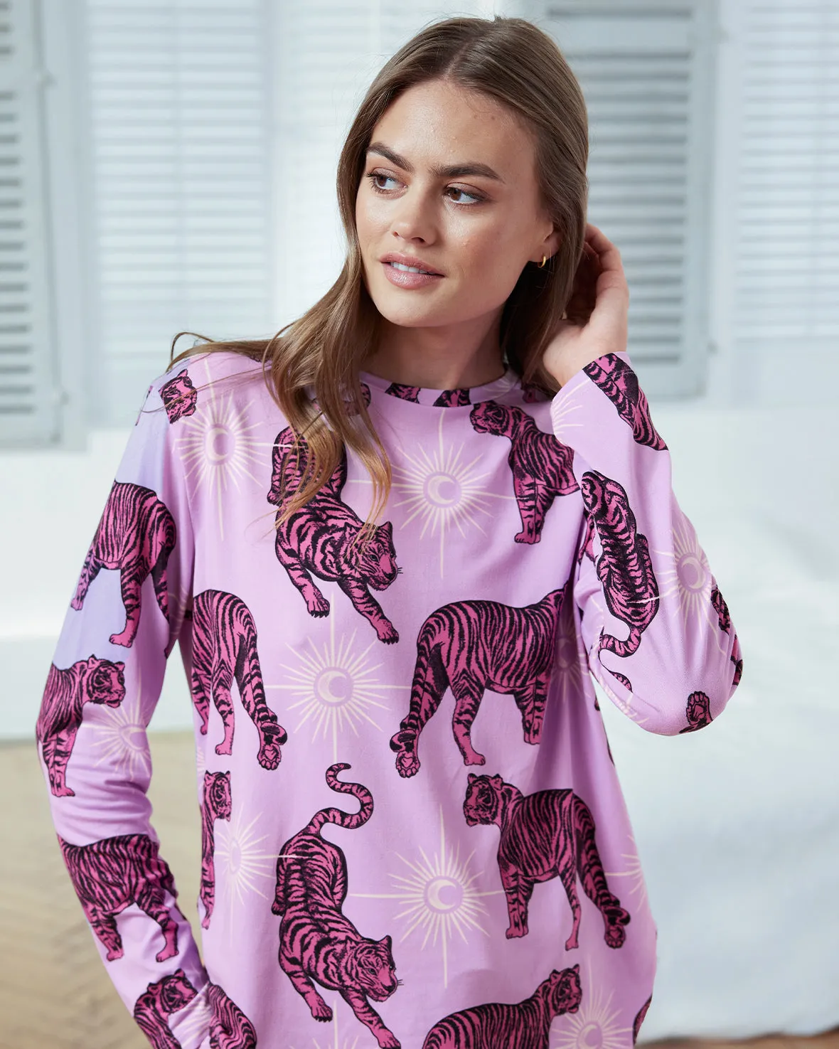 Mystic Tiger Print Long Pyjama Set