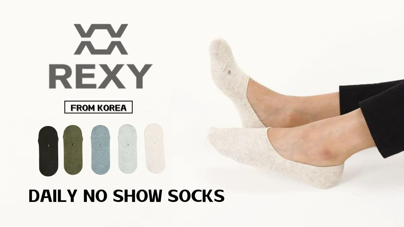 Non-Slip Antimicrobial No Show Ankle Socks 10x Pack Rexy