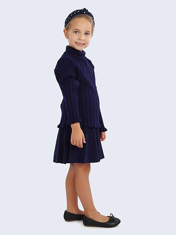 One Friday Navy Blue Solid Jumper