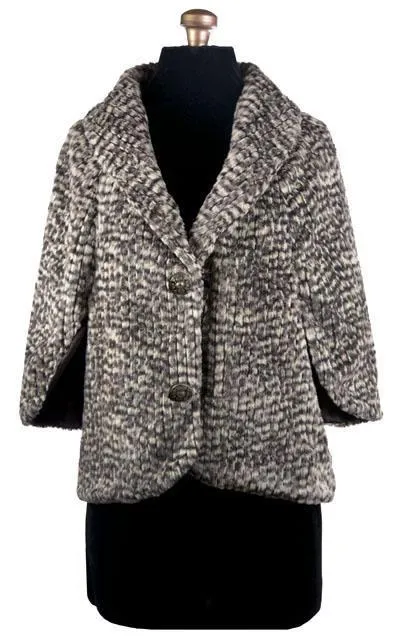 Opera Cape - Cobblestone in Brown/Cream Faux Fur (One Lined Chocolate Left!)