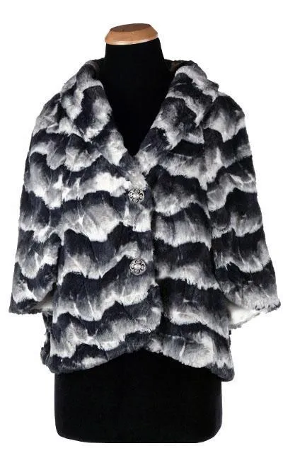 Opera Cape - Luxury Faux Fur in Ocean Mist (One Left!)