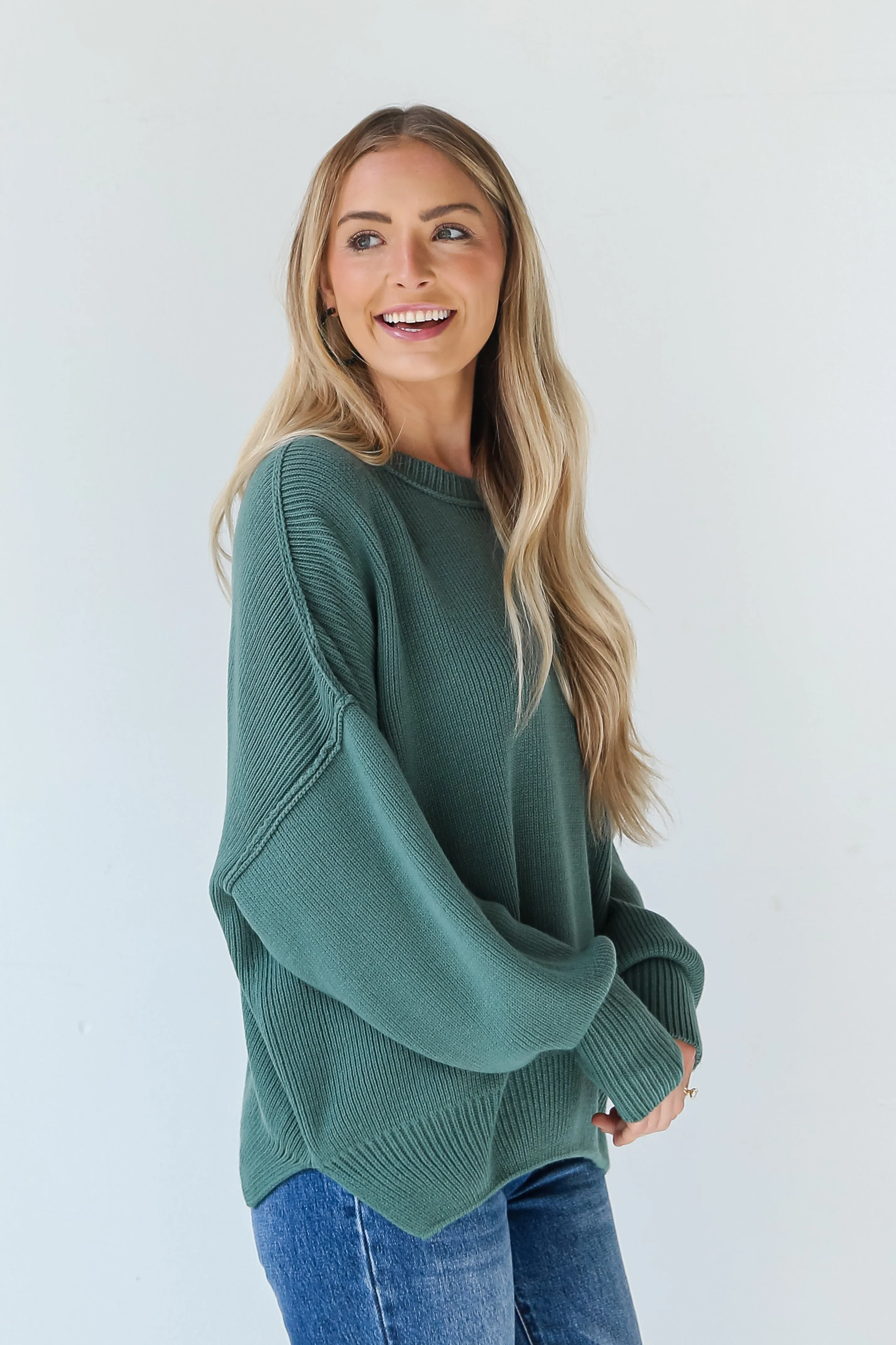 Parker Sage Oversized Sweater - DOORBUSTER