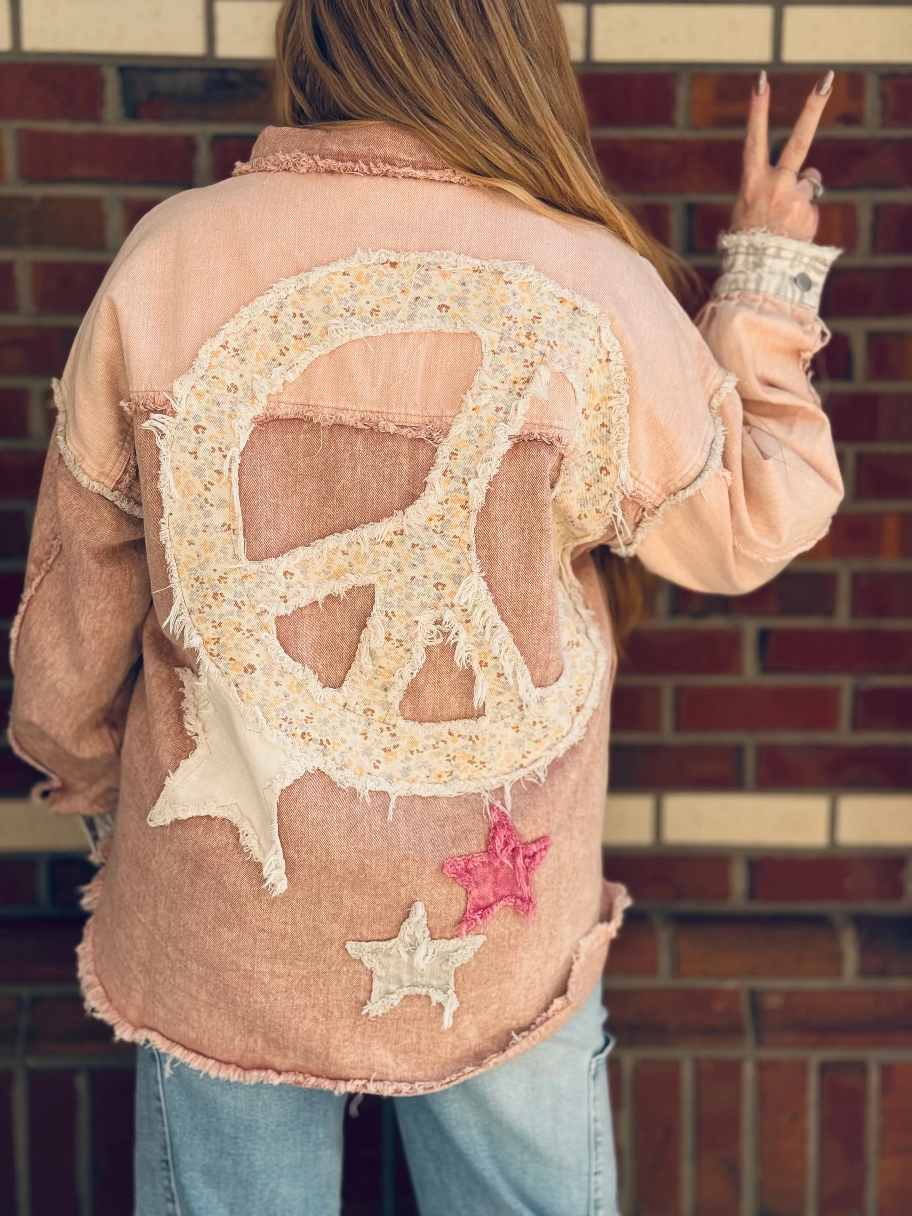 Peace Begins With A Smile Jacket by Oli & Hali