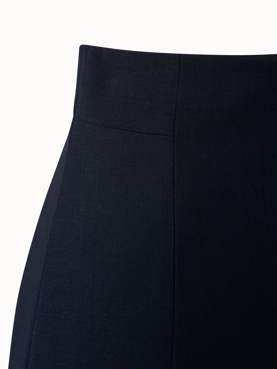 Pencil Skirt from Wool Double-Face with Back Slits