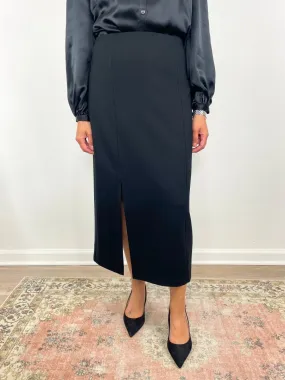 Pencil Skirt in Black Ponte