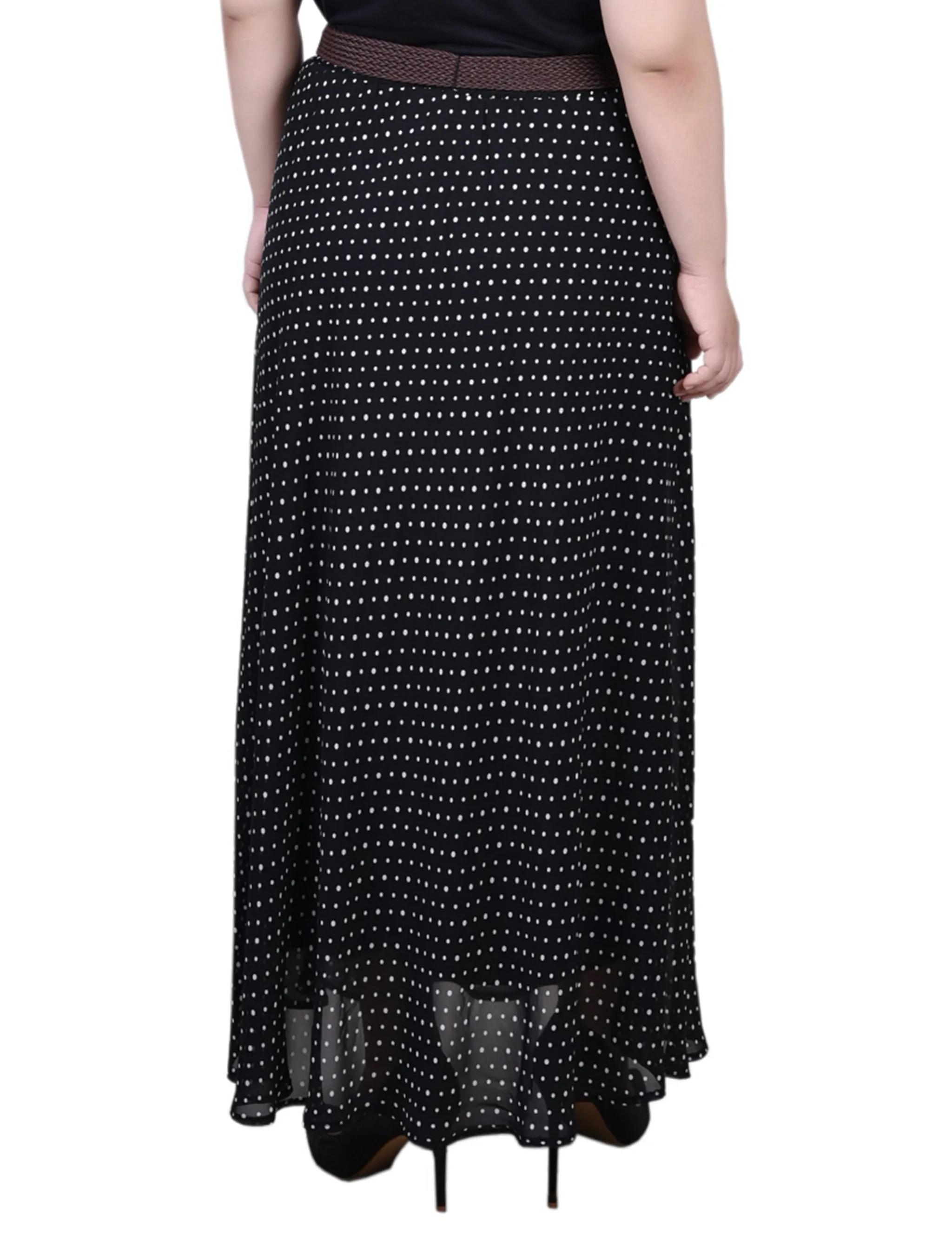 Plus Size Chiffon Maxi Skirt