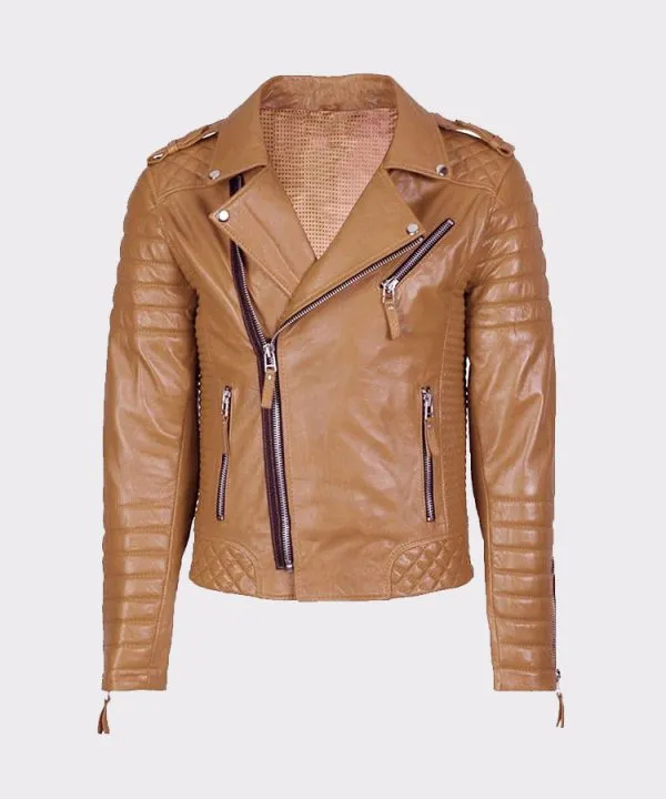 Real Leather Motorcycle Biker Jackets for Men