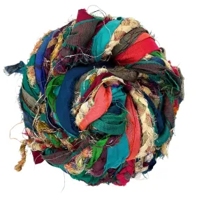 Recycled Sari Silk Ribbon Yarn "Istanbul Sparkle"