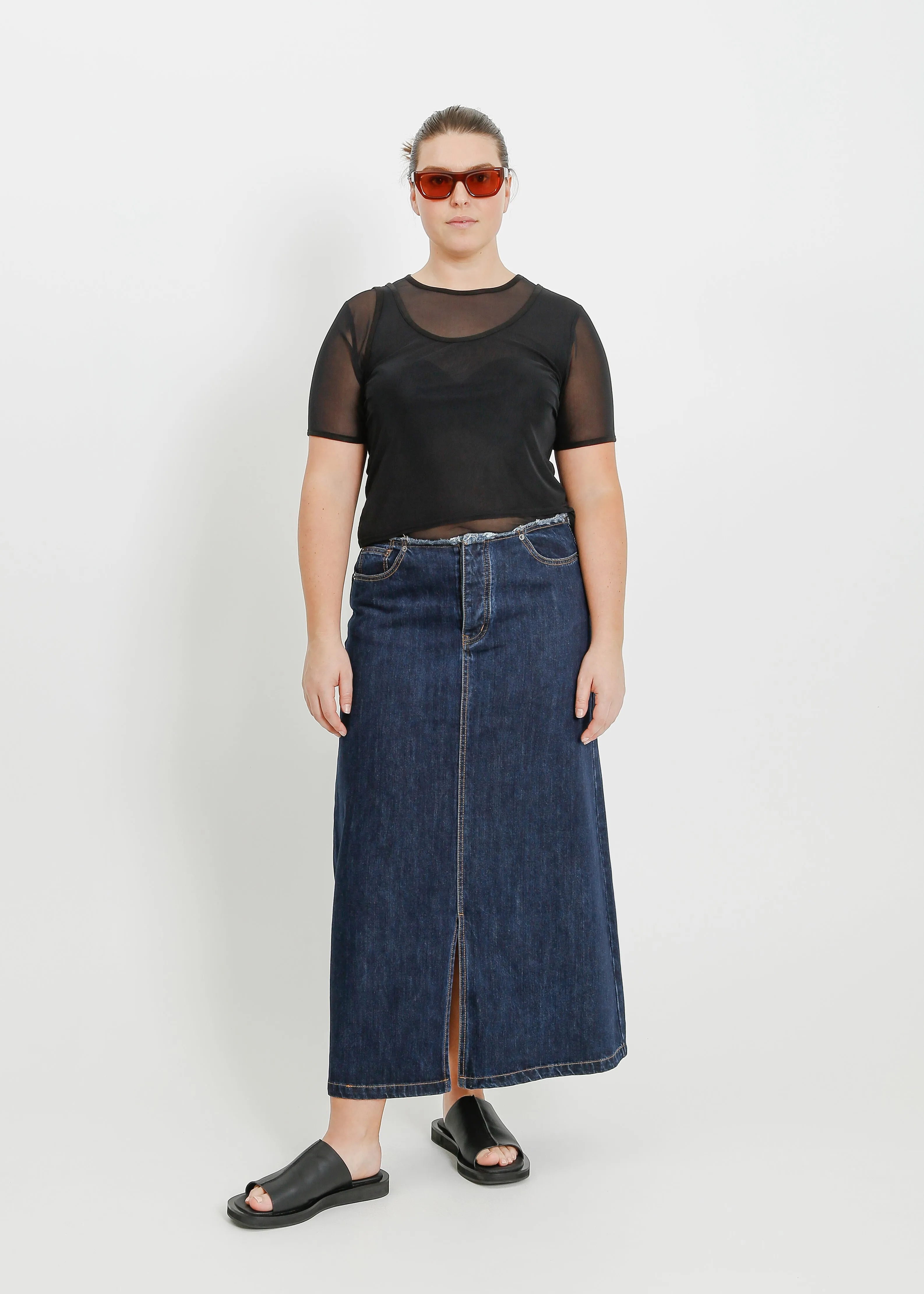 REIGN DENIM SKIRT / INDIGO