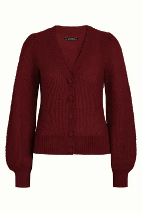 Rood gebreid vest | King Louie cardi V farfalle windsor red