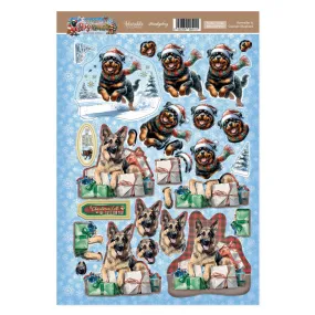 Rottweiler & German Shepherd Decoupage Topper Sheet