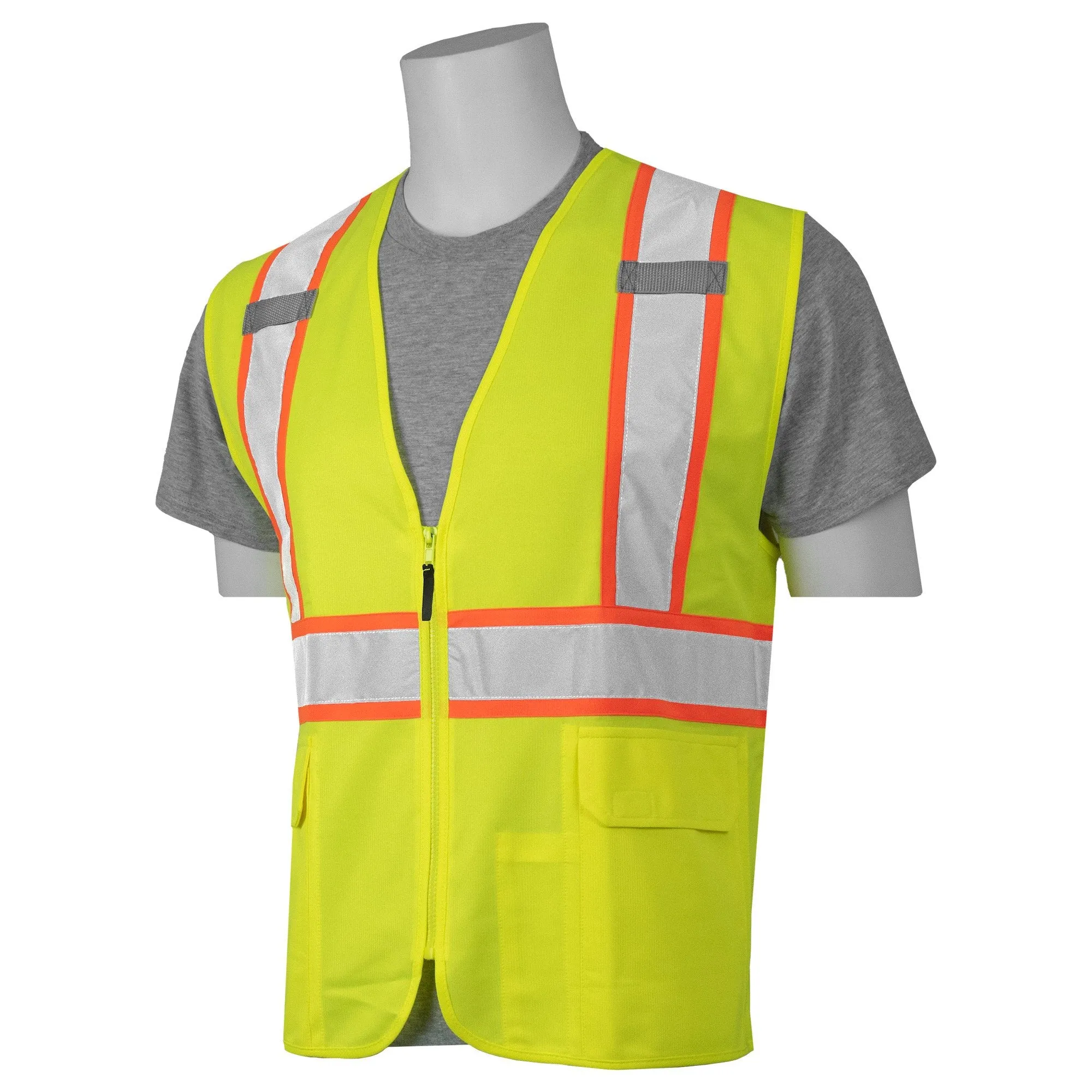 S385SC CL2 Surveyor's Safety Vest Lime 1PC