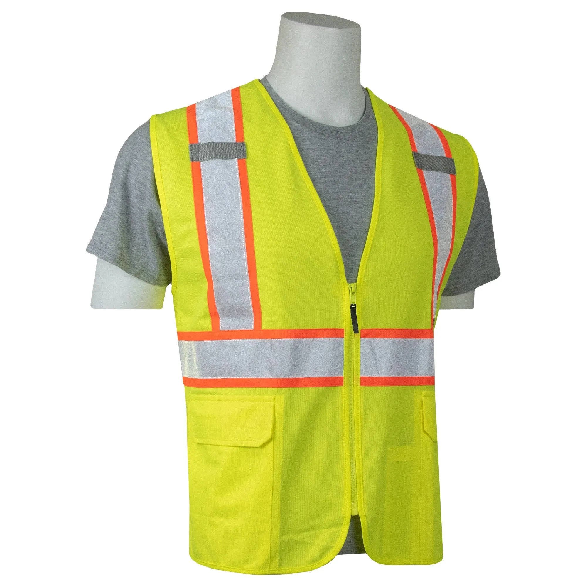 S385SC CL2 Surveyor's Safety Vest Lime 1PC