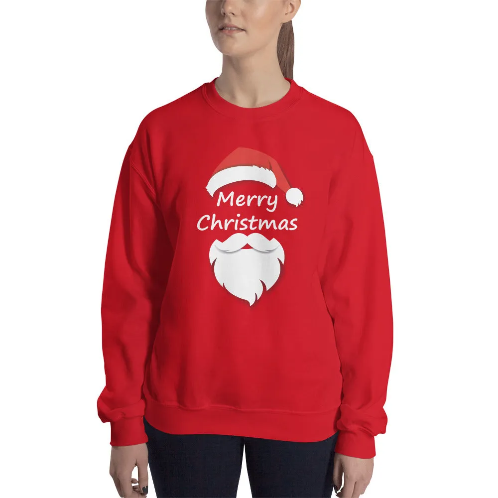 Santa Hats With Christmas Text Women's Sweatshirt