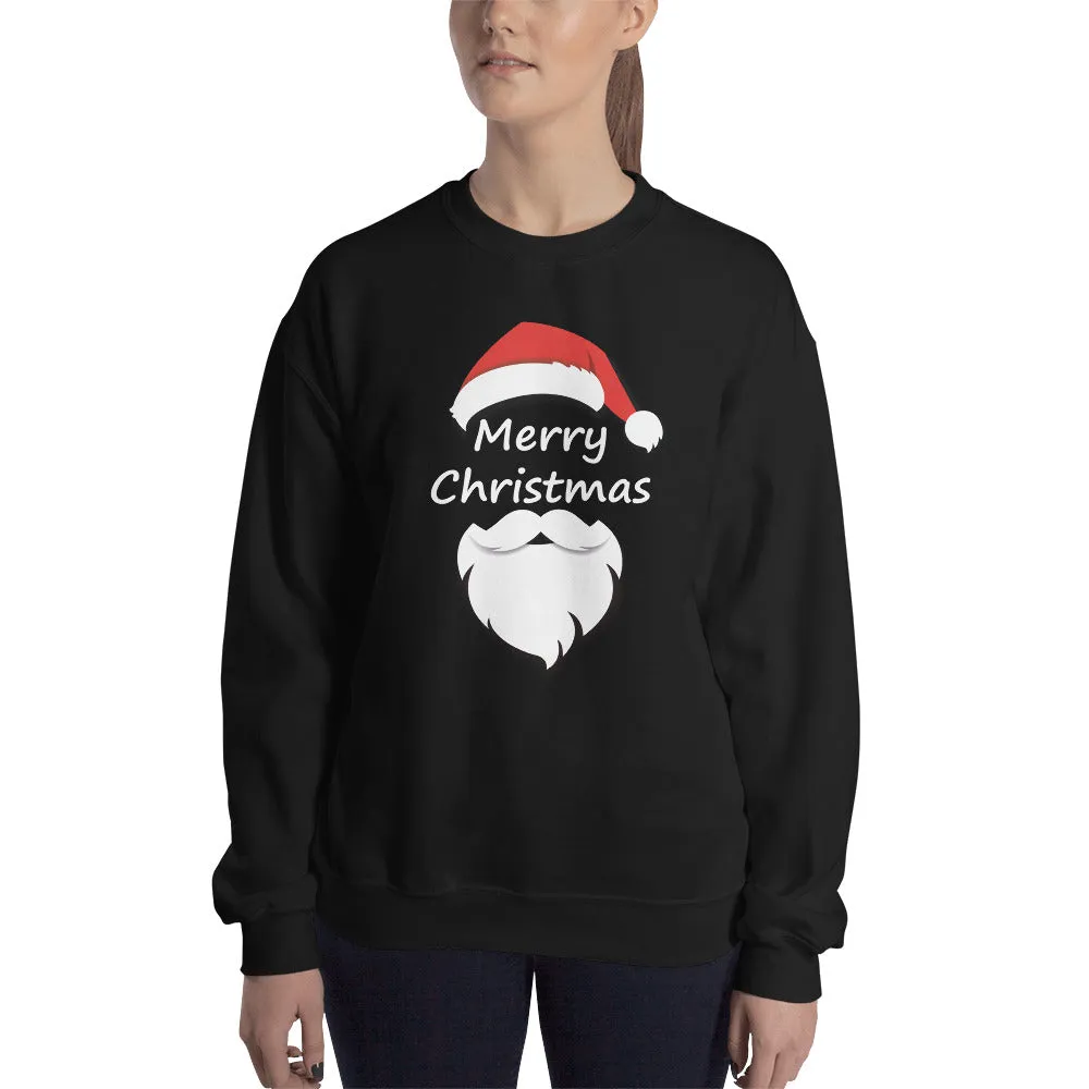 Santa Hats With Christmas Text Women's Sweatshirt