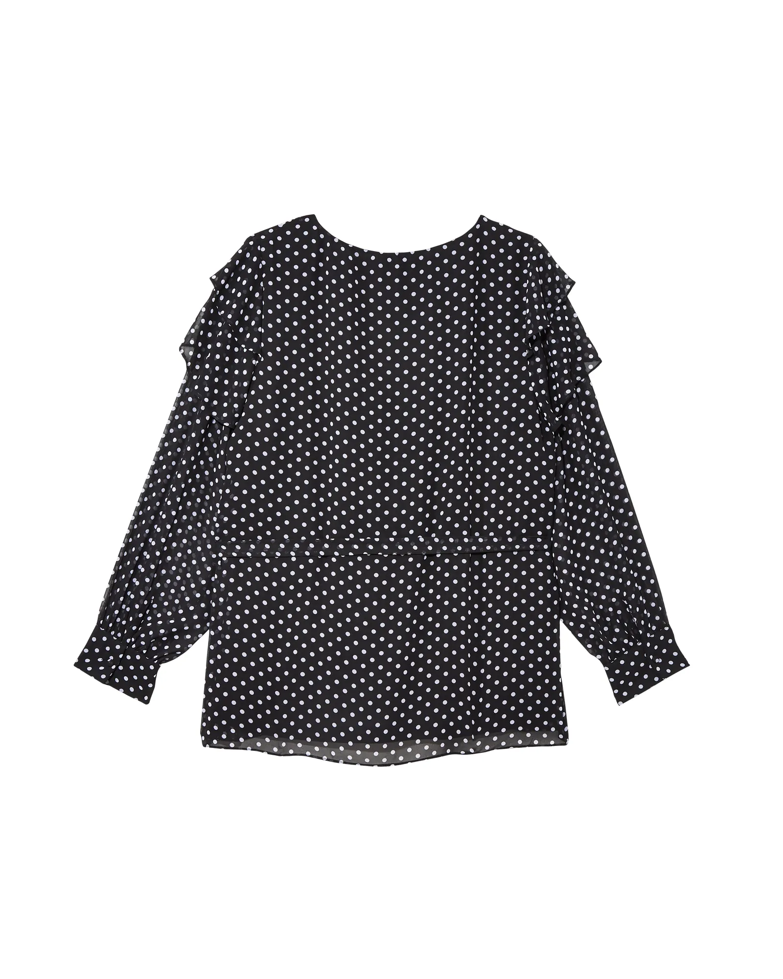 Sarah Faux-Wrap Blouse | Black / White