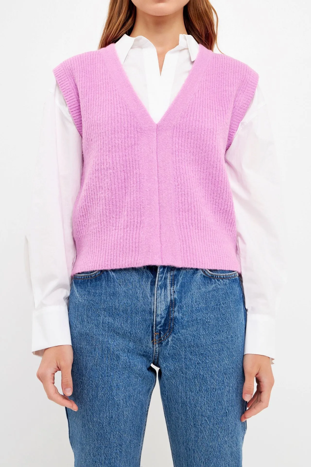 Sav V-Neck Knit Sweater Vest