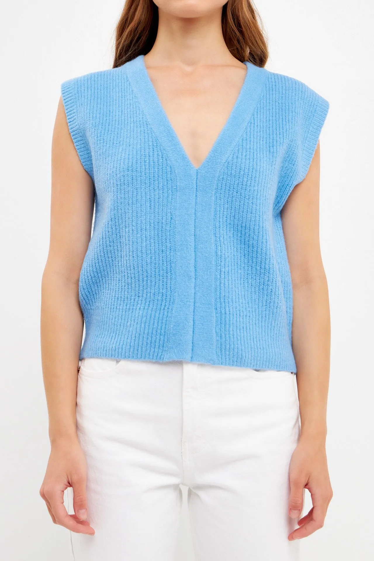 Sav V-Neck Knit Sweater Vest