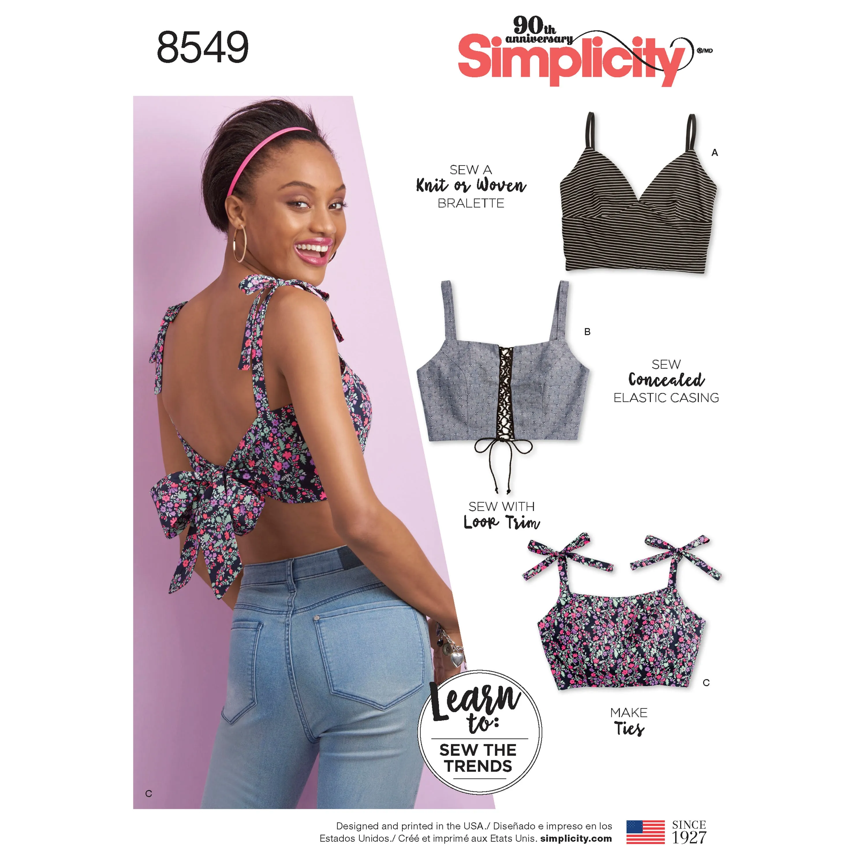 Simplicity Pattern 8549 Misses' Bra Tops