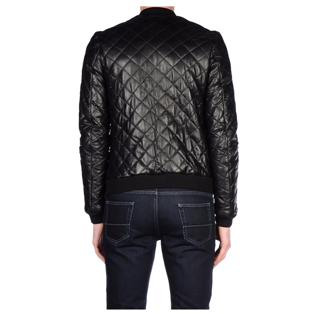 Slim Fit Fashion Black Leather Jacket Men