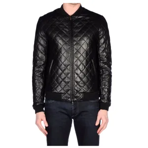 Slim Fit Fashion Black Leather Jacket Men