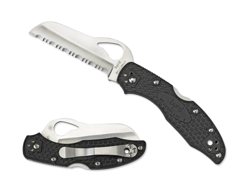 Spyderco Byrd Meadowlark Rescue 2 FRN Serrated Folding Knife - BY19SBK2