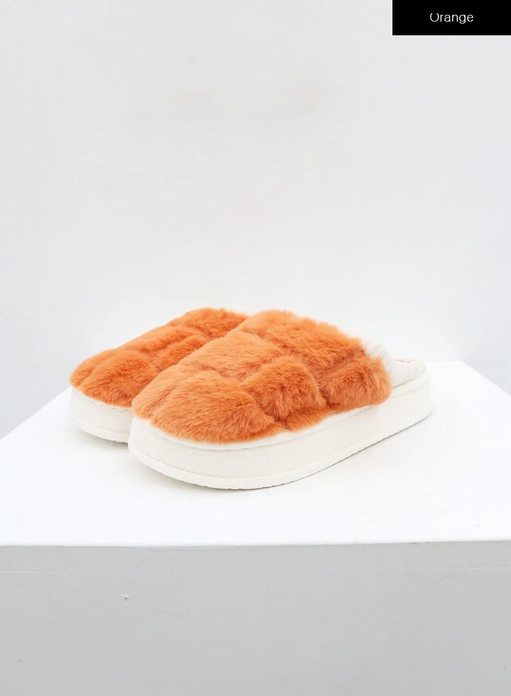 Square Faux Fur Slippers BD01