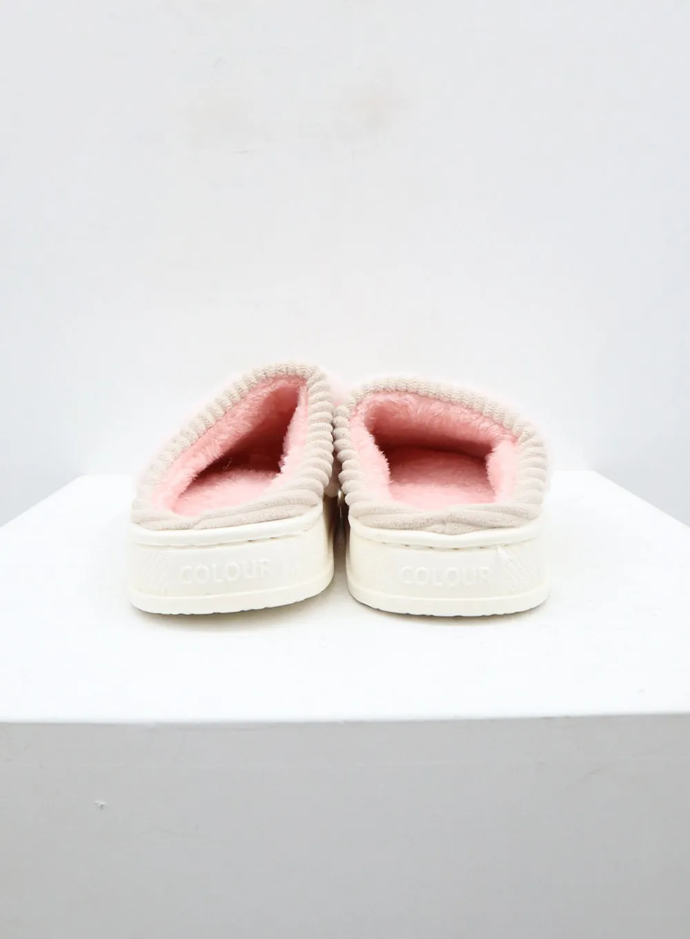 Square Faux Fur Slippers BD01