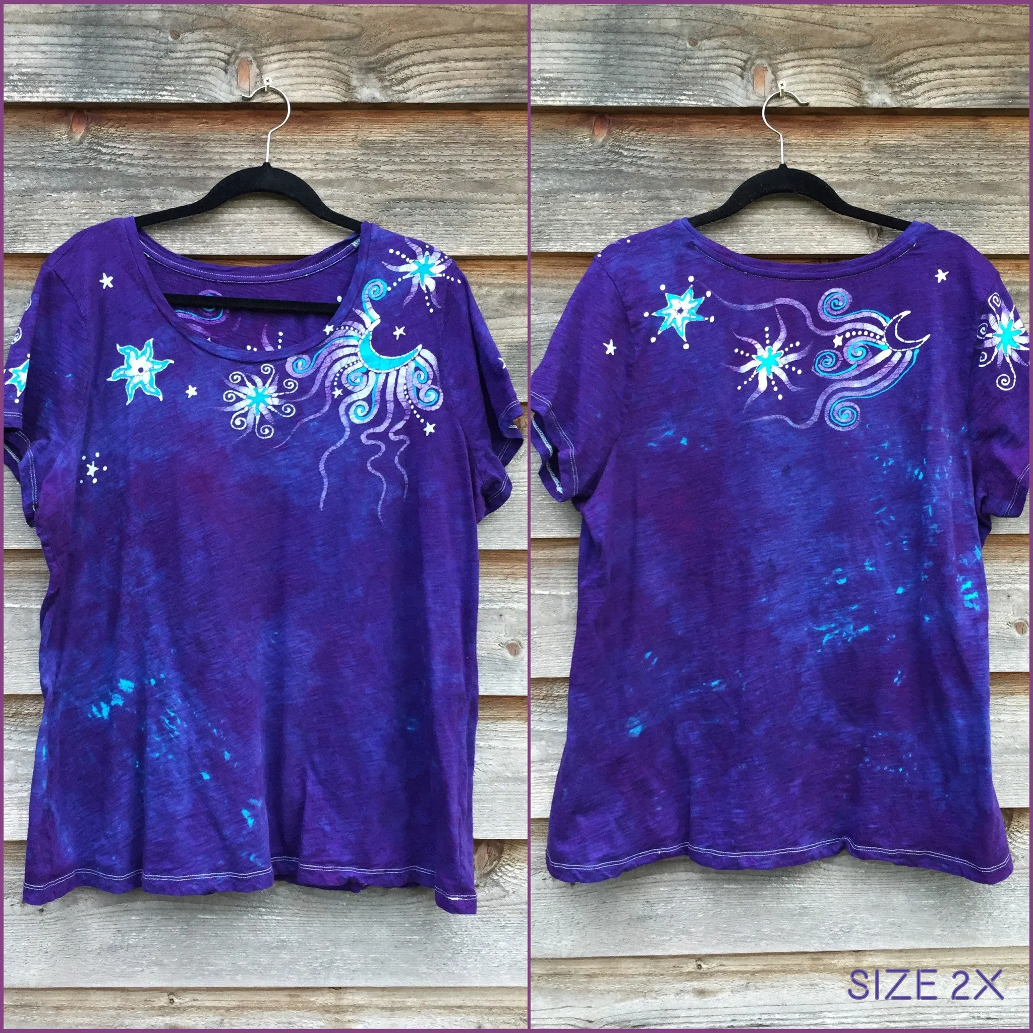 Starry Day Handmade Batik Summer Tee