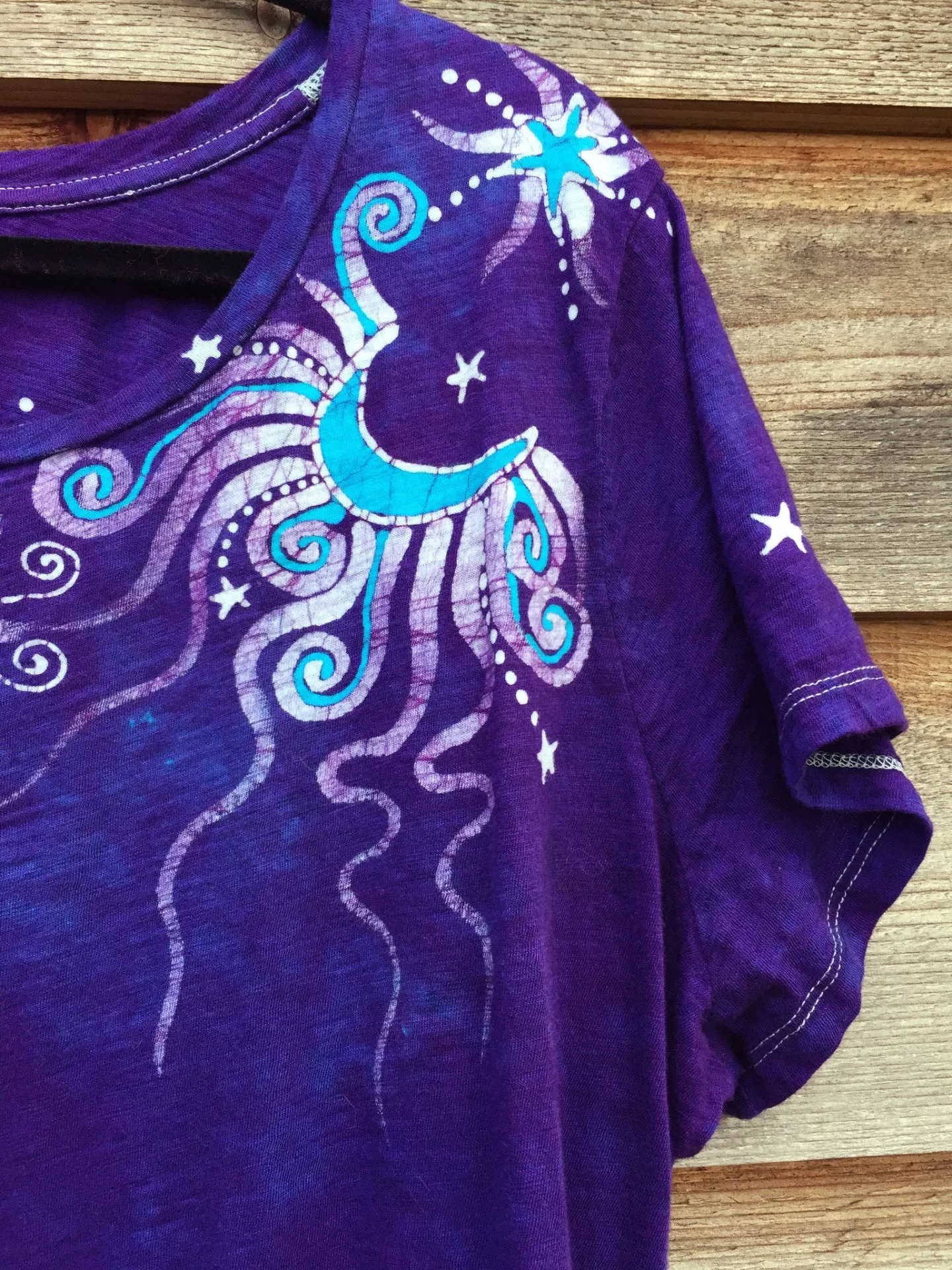 Starry Day Handmade Batik Summer Tee