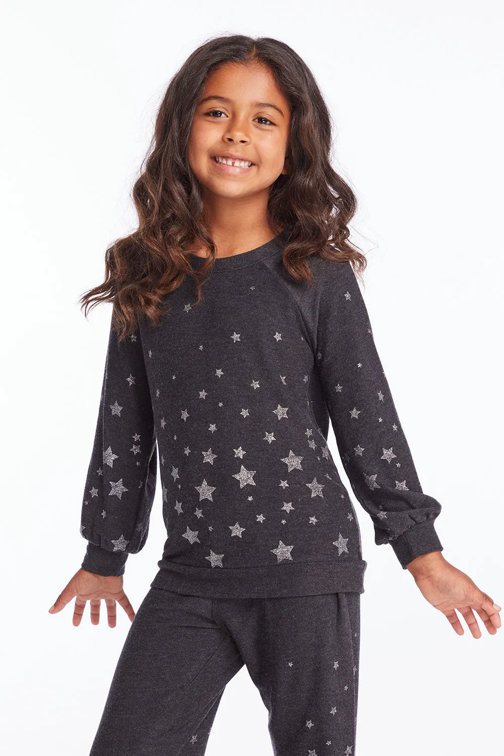 Starry Night Girls Pullover