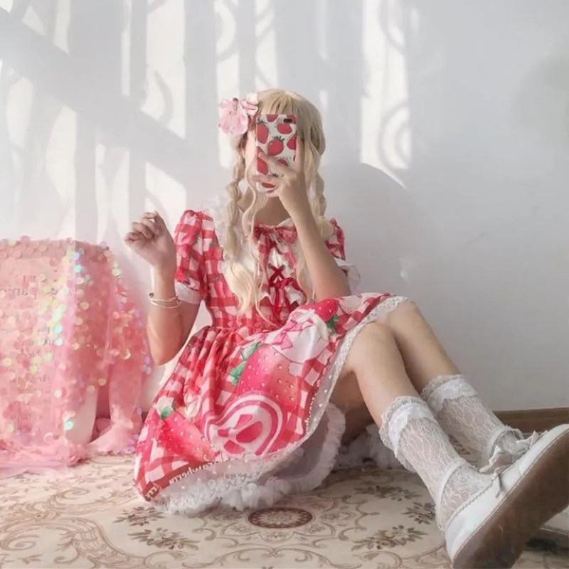 Strawbunny Shortcake Lolita Dress