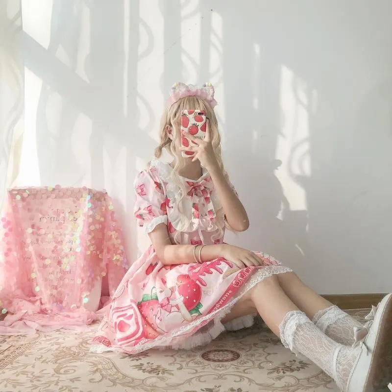 Strawbunny Shortcake Lolita Dress