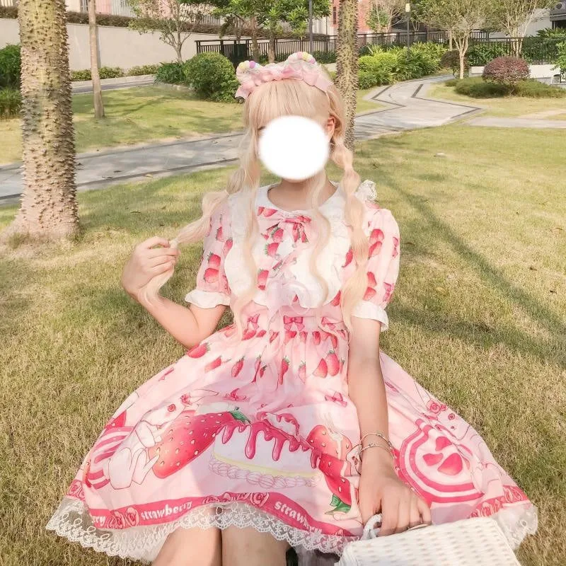 Strawbunny Shortcake Lolita Dress