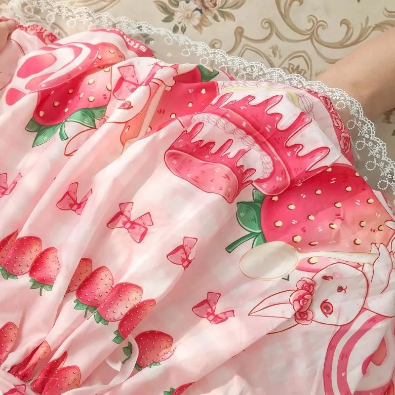 Strawbunny Shortcake Lolita Dress